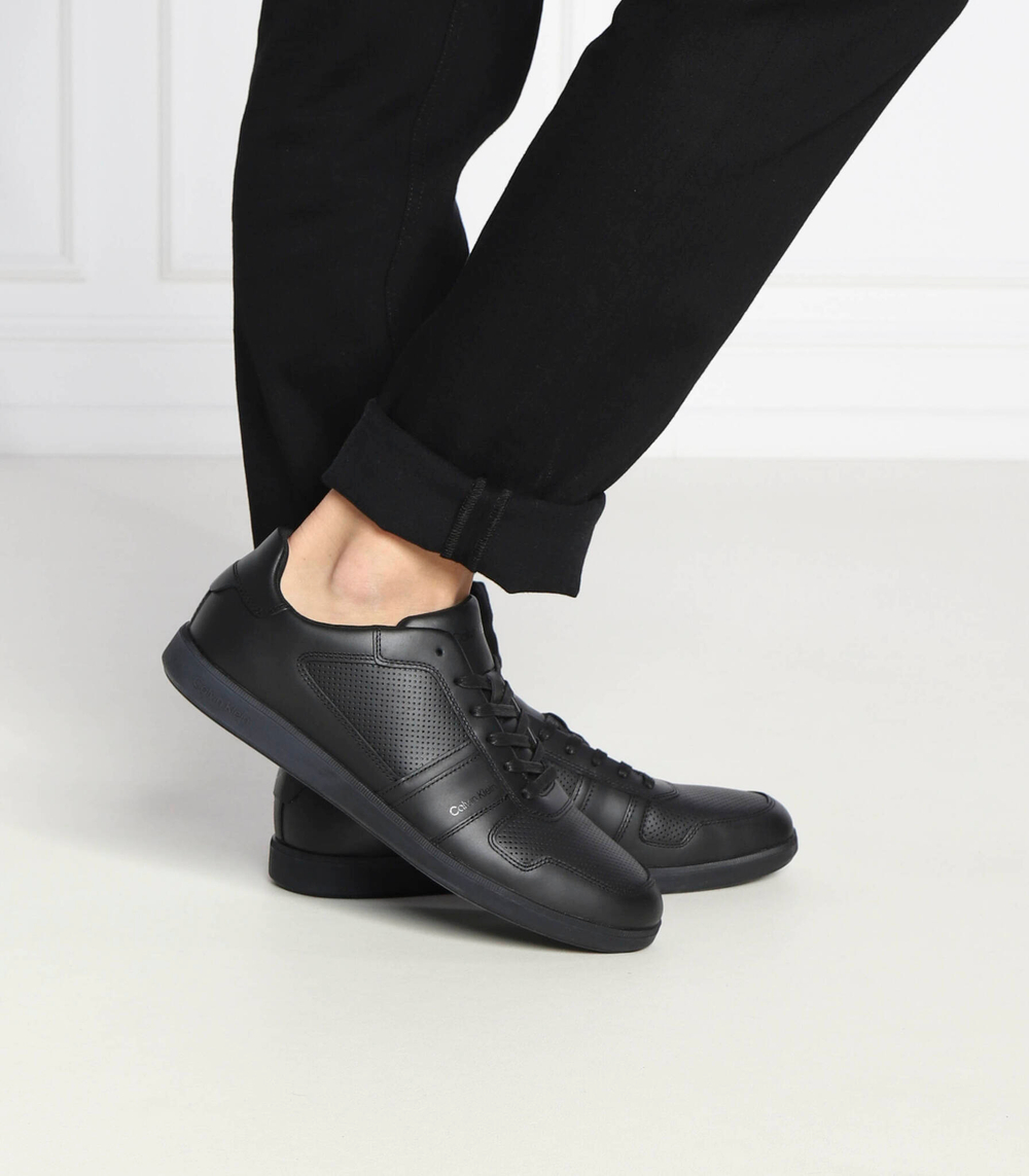 Кожаные кроссовки low top lace Calvin Klein - черный(HM0HM00471)