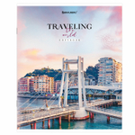 Тетрадь А5 96 л. BRAUBERG скоба линия обложка картон "Traveling" (микс в спайке) (15 штук в упаковке)