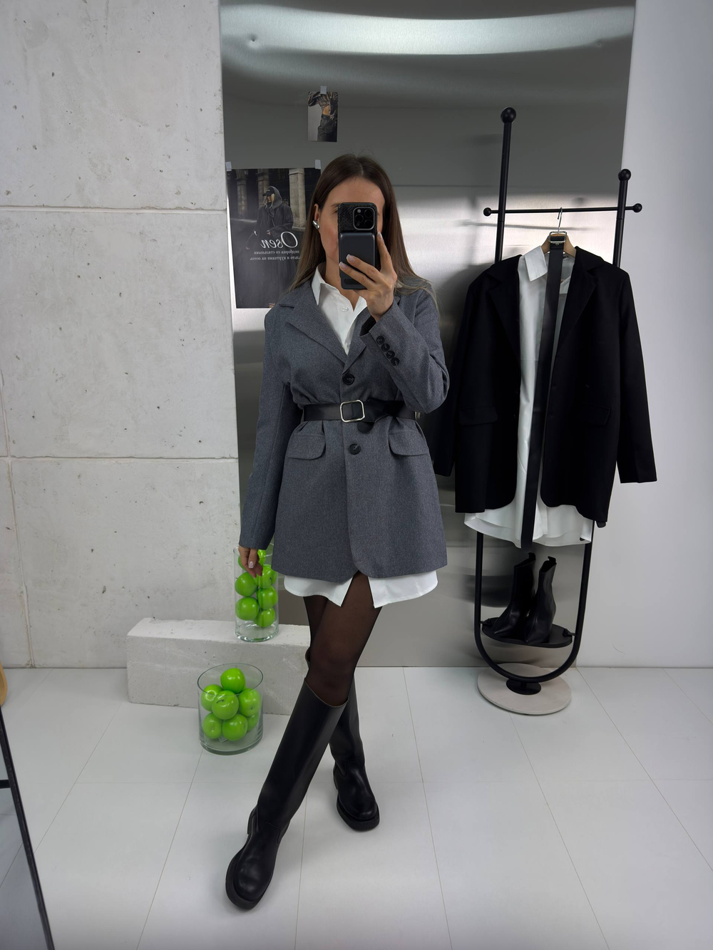 Пиджак-рубашка женская арт. 4815 цвет "серый"