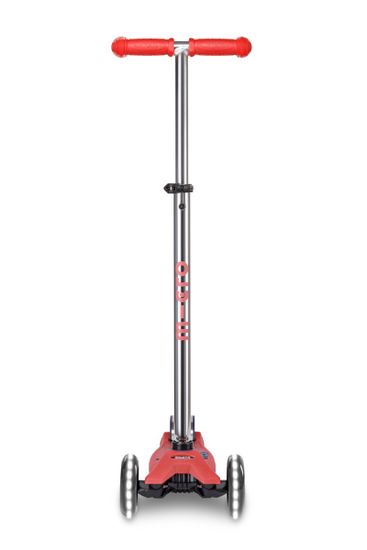 Самокат Maxi Micro Deluxe Glow Plus (светящийся) LED красное сияние