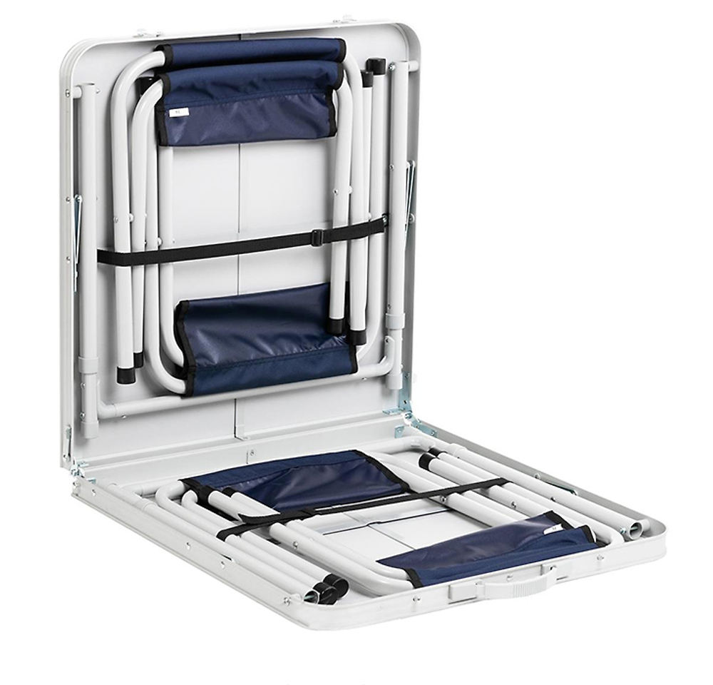 Набор мебели Helios, стол + 4 табурета (21407+21124) сталь