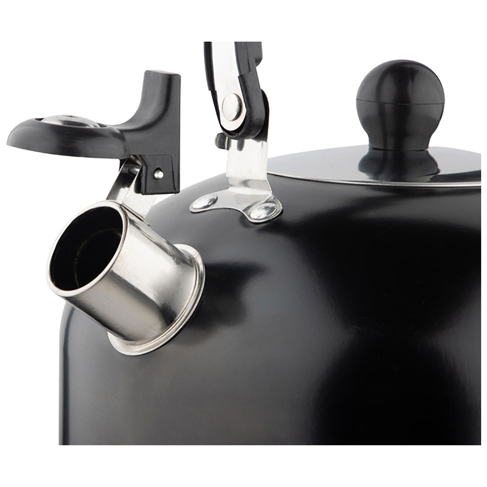 Чайник Casual, объем 2.7л, со свистком, из нерж.стали, окрашенный, черный