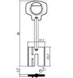 Заготовка сувальдного ключа 10688 YLE2D