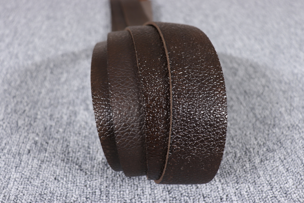 Ременная заготовка Темный шоколад с лицевой отделкой + плита Алмаз