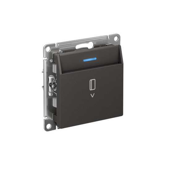 Выключатель карточный AtlasDesign 10А с подсветкой без задержки отключения механизм базальт SE ATN001414