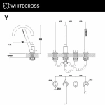 Смеситель для ванны WhiteCross Y Y1232BL черный матовый