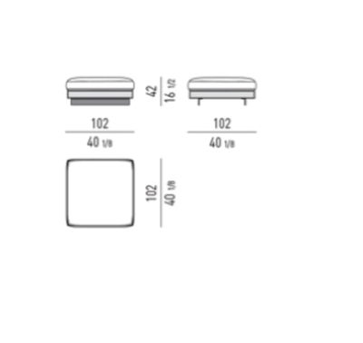 Connery sofa by Minotti Set 2 module 4