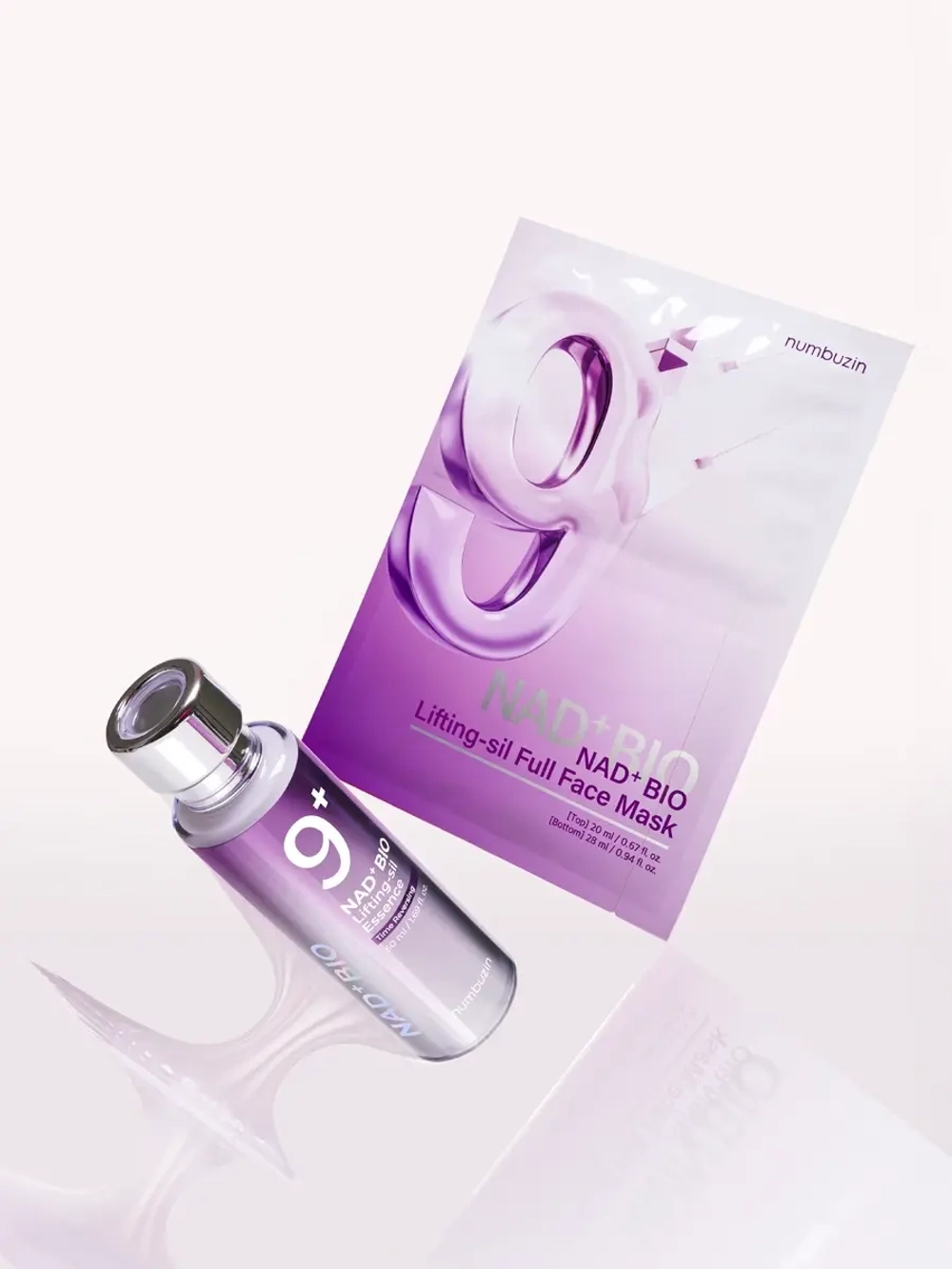 Numbuzin Тканевая 3D-маска для подтяжки лица No.9 NAD Bio Lifting Full Cover Facial Mask 48 мл х 4 шт