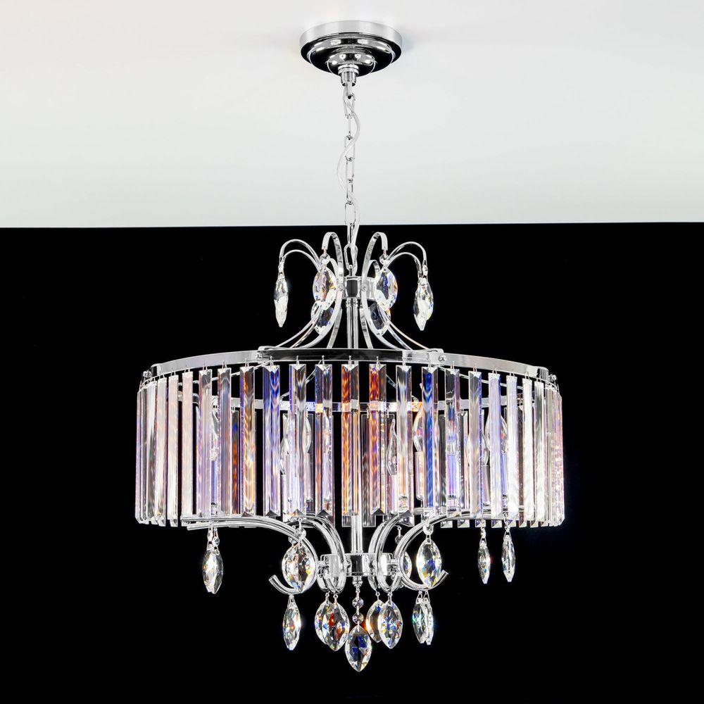 Citilux Инга CL335181 Люстра подвесная хрустальная Хром