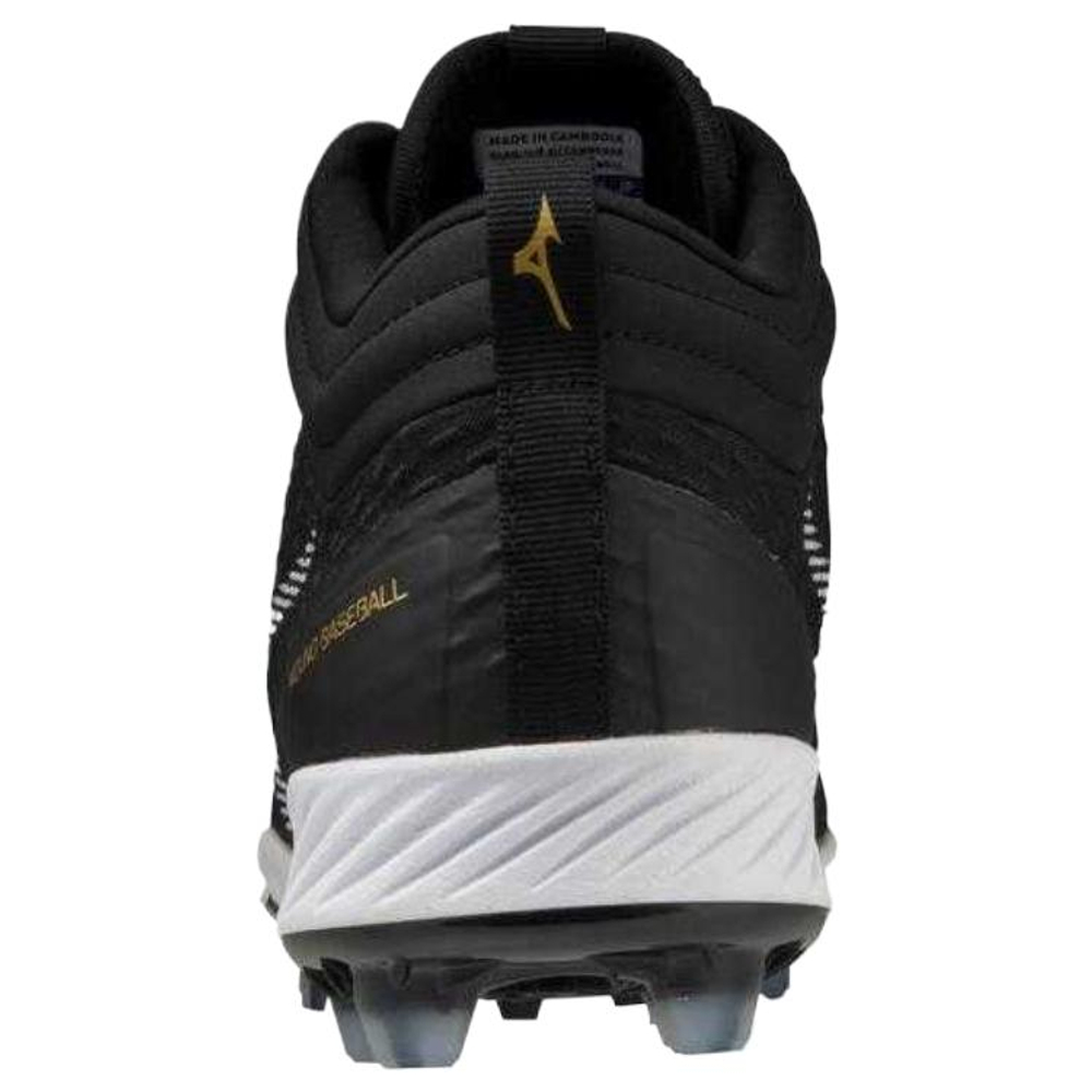 Mizuno Dominant 4 Low Top Upper Height Baseball Shoes Men"s Black