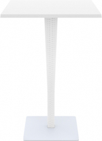 Стол пластиковый плетеный барный Siesta Contract Riva Bar, белый