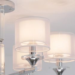 Люстра на штанге ILLUMICO  IL1354-6CPA-29 CR Romei