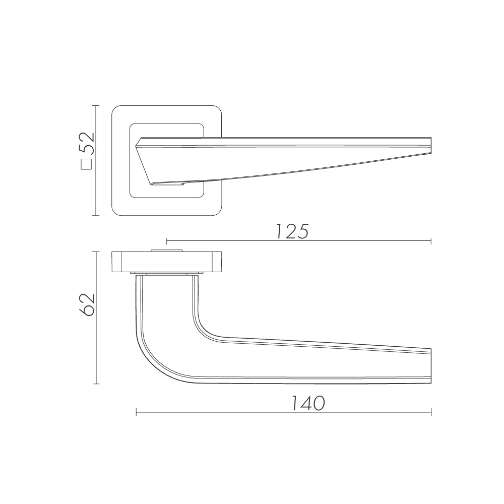 Ручка раздельная K.XM52.BIO (BIO XM) BL-24 черный