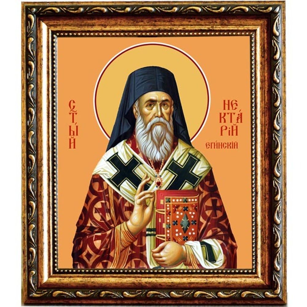 Святитель Нектарий Эгинский Пентапольский. Икона на холсте.