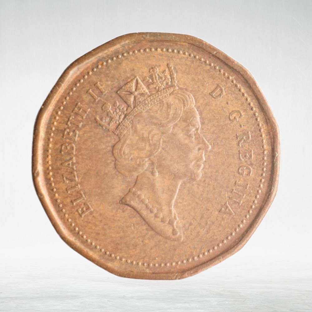 Canada, 1 Cent, 1991 – Elizabeth II (Third Portrait, 12-Sided Design), XF