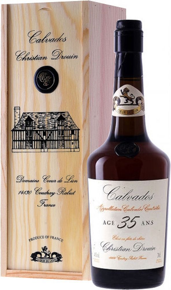 Кальвадос Coeur de Lion Calvados 35 ans wooden box, 0.7 л