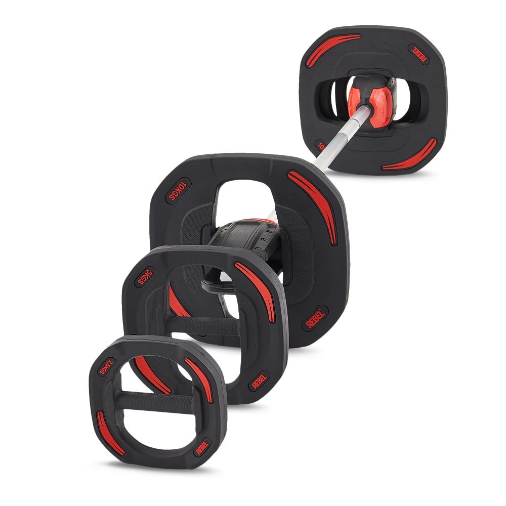 Памп-штанга для аэробики 19,8 кг c двумя дополнительными дисками по 10 кг REBEL