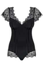 Боди с кружевом (лиф на косточках) Moketta Teddy LXL (46-48) (Цвет: черный)