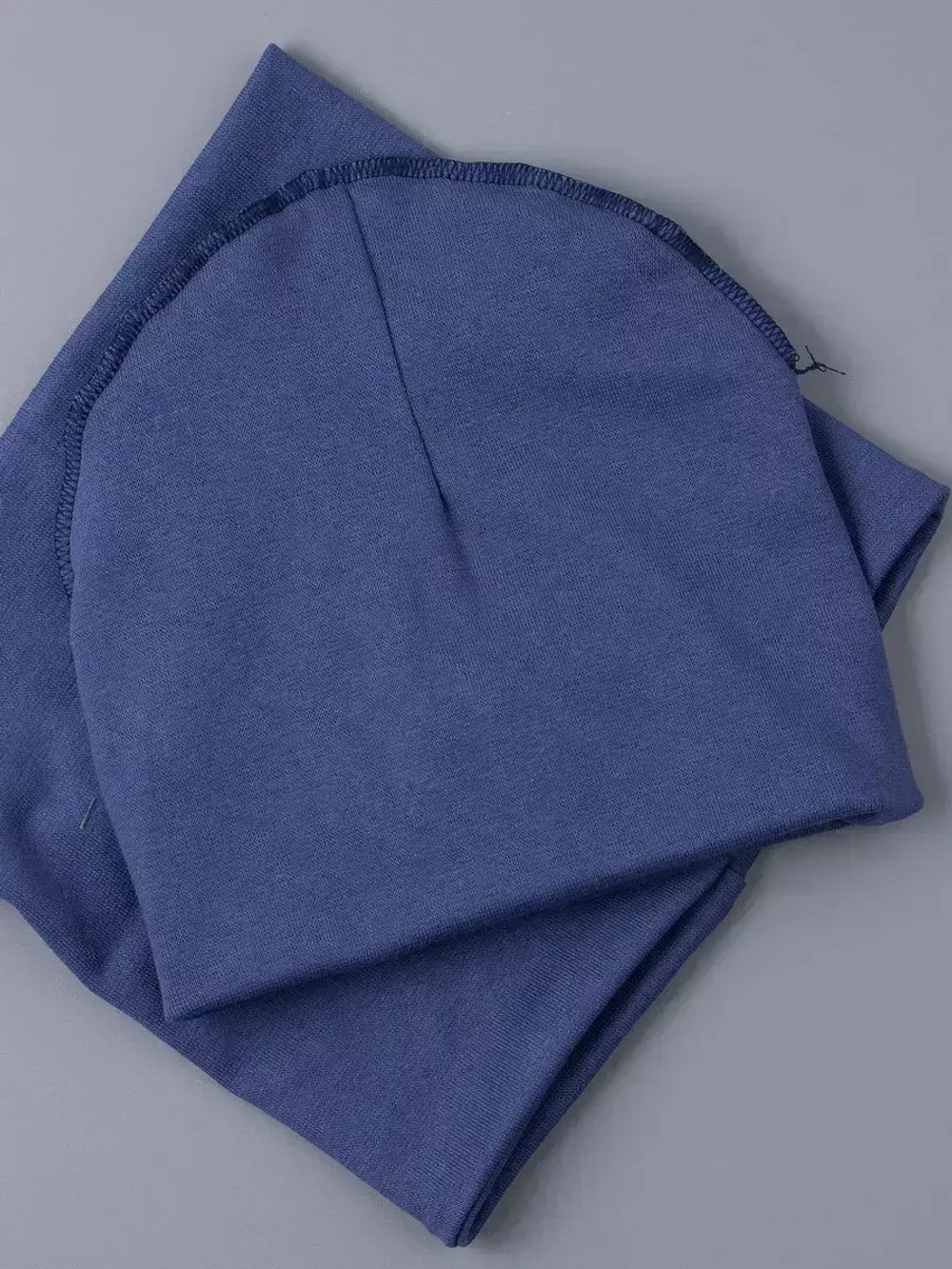 Шапка для мальчика с ушками, осенняя, синяя