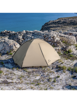 Палатка Naturehike Jiling PRO 2-местная, алюминиевый каркас, сверхлегкая, светло-коричневая