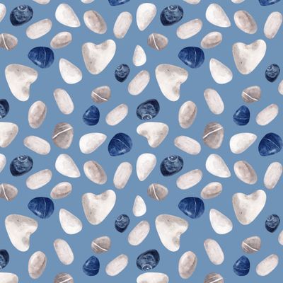 синие и белые камни