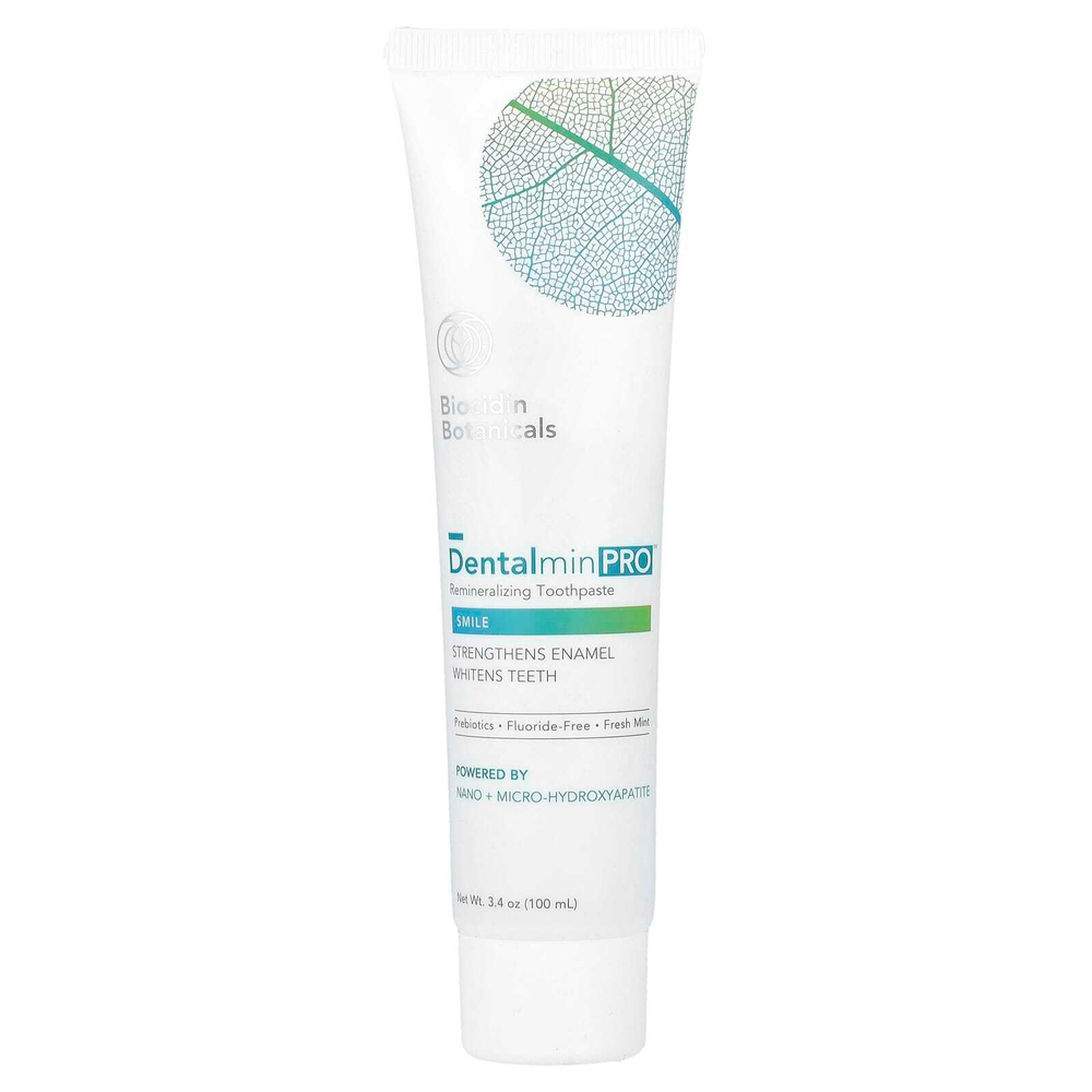 Biocidin Botanicals, Dentalmin Pro ™, реминерализующая зубная паста, со свежей мятой, 100 мл (3,4 унции)