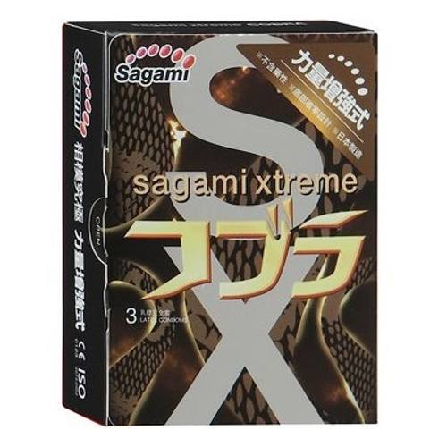 Суженные к основанию презервативы Sagami Xtreme Cobra 3шт