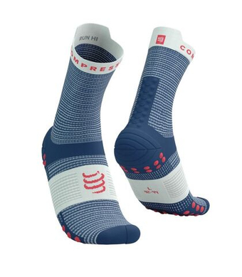 Теннисные носки Compressport Pro Racing v4.0 Run High 1P - blues/sugar