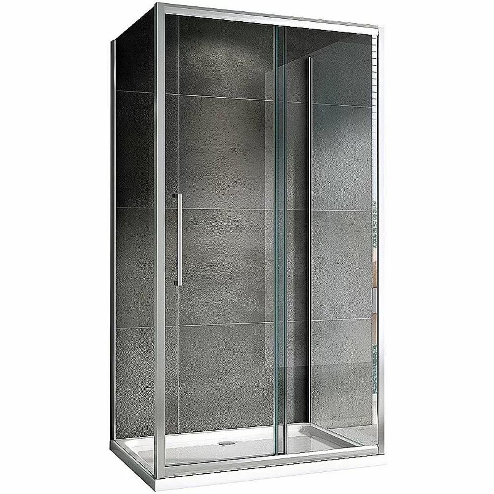 Душевой уголок Abber Schwarzer Diamant 140x50 AG30140H-S50-S50 стекло прозрачное/профиль хром