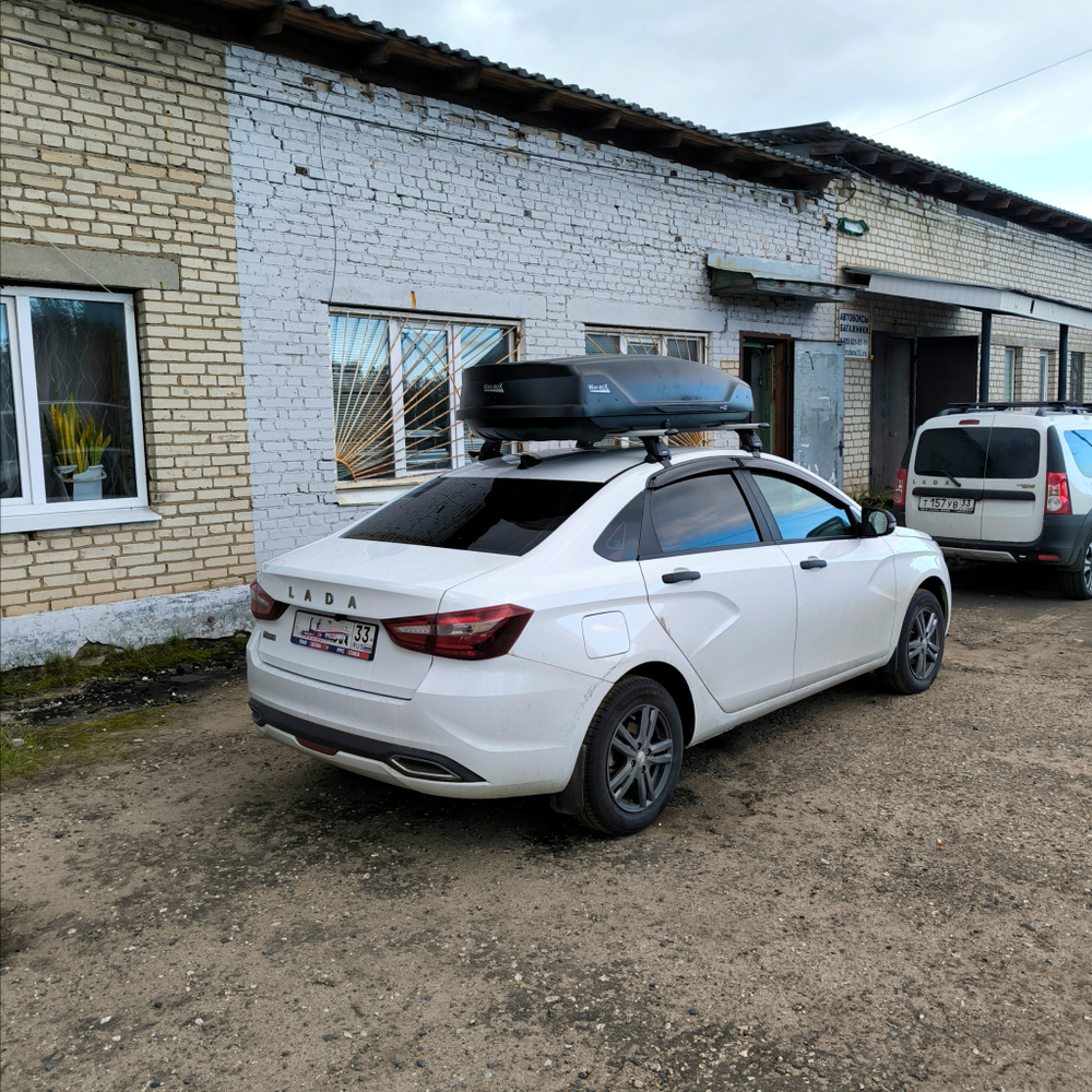 Автобокс Way-box Cobra 480 на крышу Lada Vesta седан