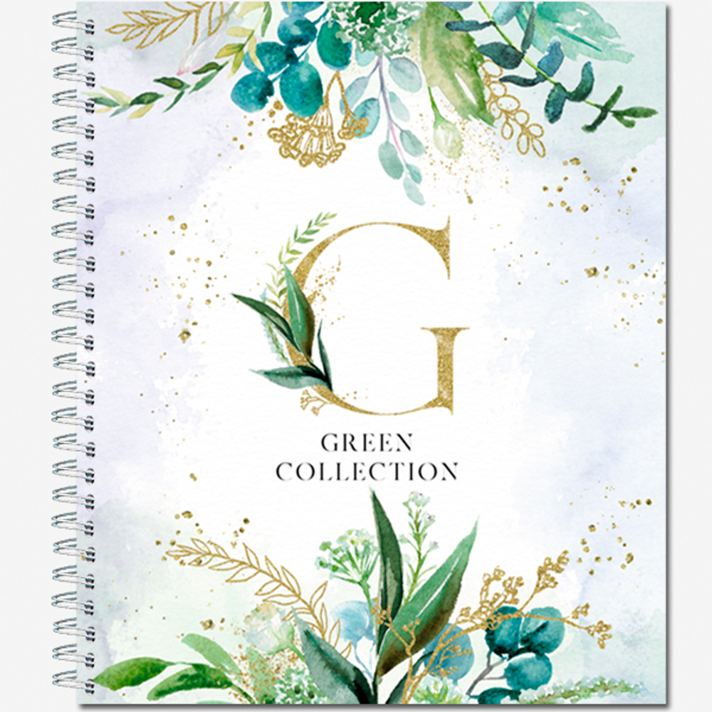 Тетрадь общая 48 листов на мет.гребне  "Green Collection"