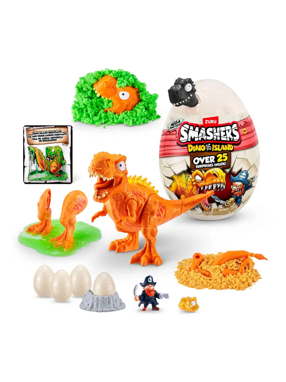 ZURU Smashers 7487 Остров динозавров — большое яйцо, сборка динозавра, сюрпризы