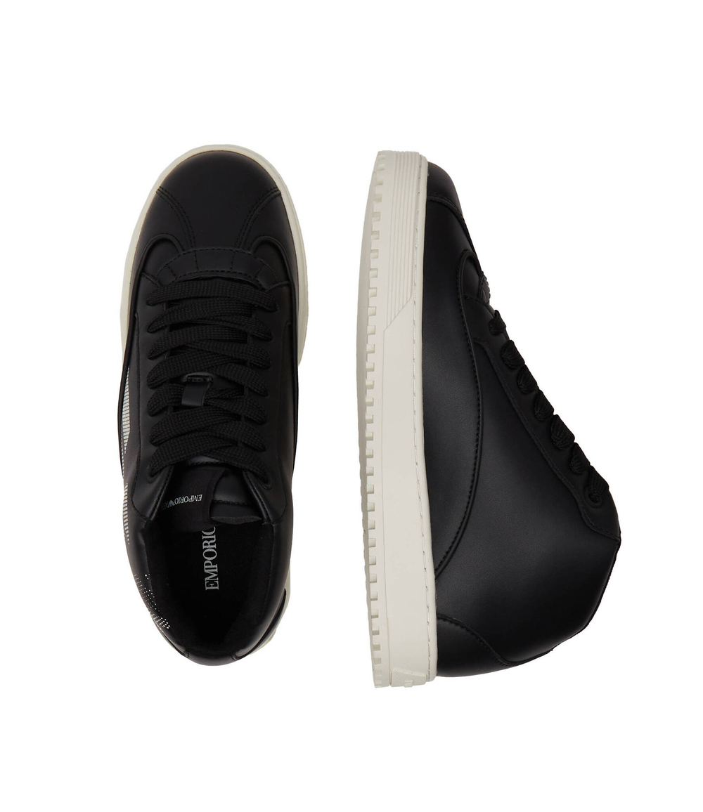 Кожаные кроссовки Emporio Armani - черный(X4Z125 XN952)