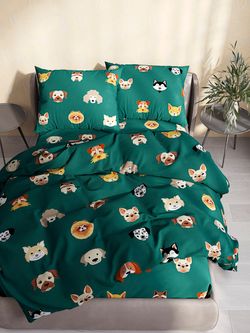 Простынь на резинке "Dogs " 140х200 см Сказка сатин