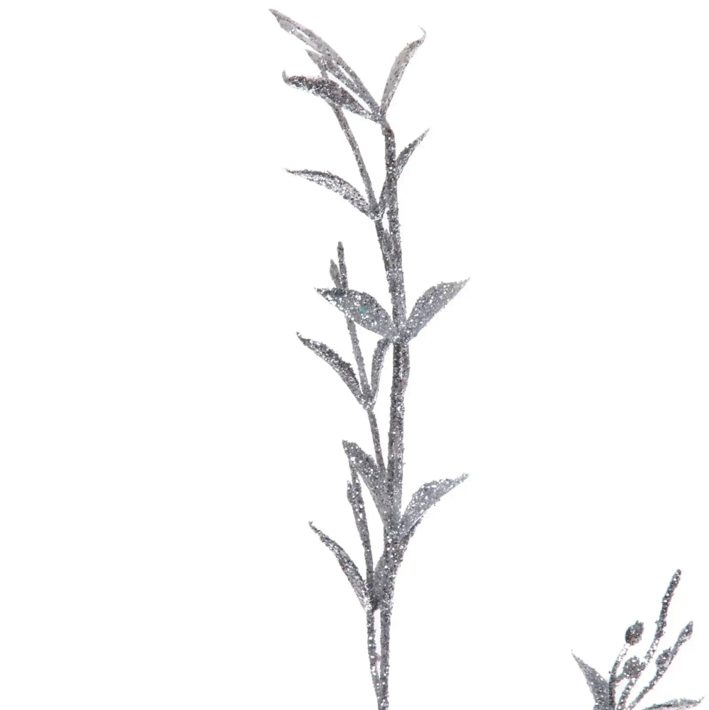 Ветка декоративная «Сказочные блики» 65 см, Серебро