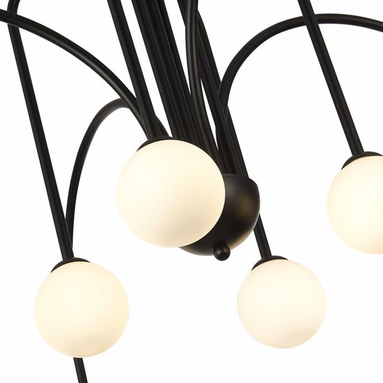 SL1204.402.08 Люстра подвесная ST-Luce Черный/Белый G9 8*5W JINETO