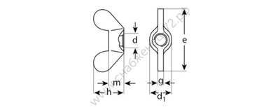 ЗУБР DIN 315 M6, барашковая гайка, цинк, 5 кг (303730-06)