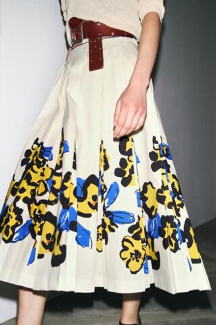ZARA ЮБКА В СКЛАДКУ С ПРИНТОМ — ZW COLLECTION, РАЗНОЦВЕТНЫЙ