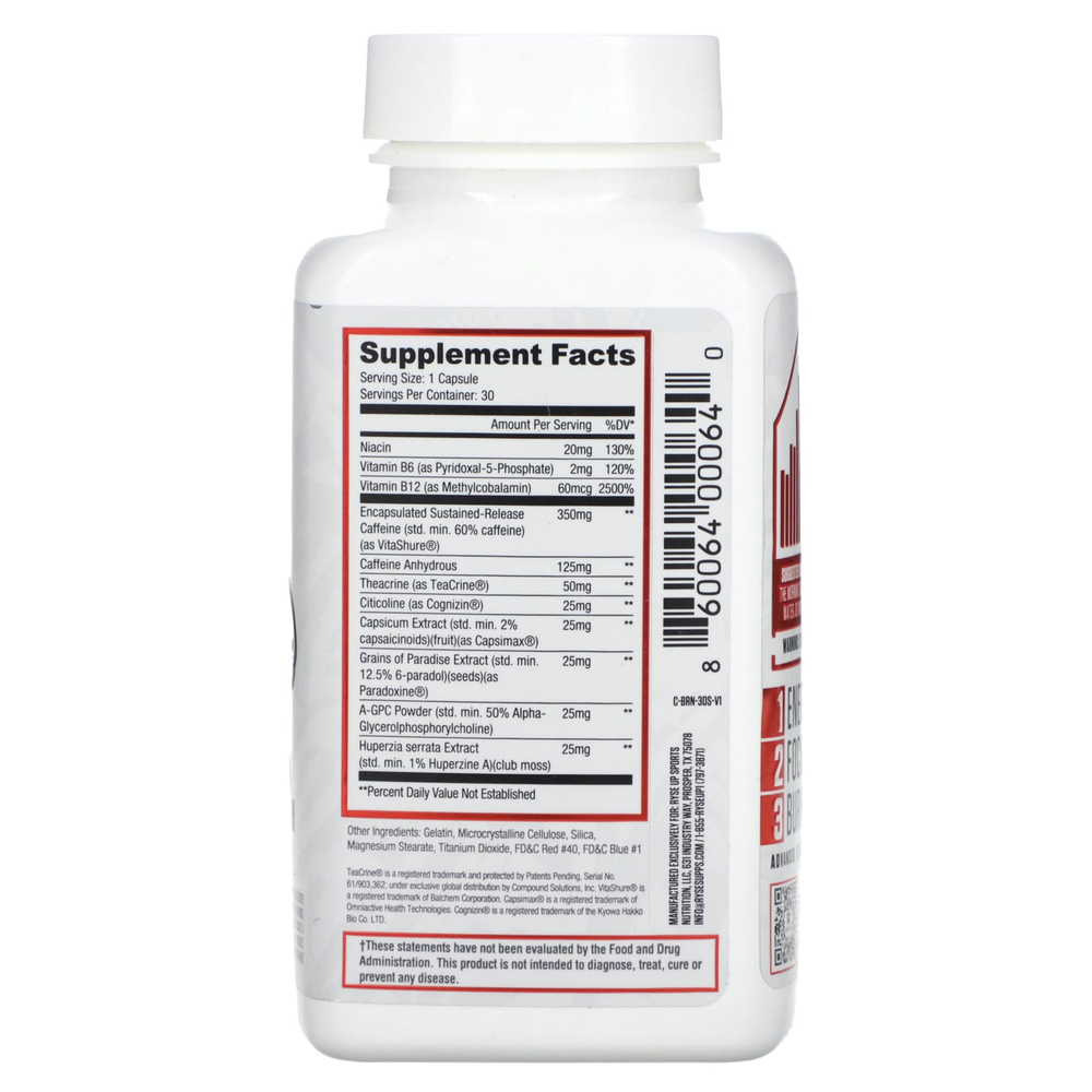 RYSE, Burner, 30 желатиновых капсул