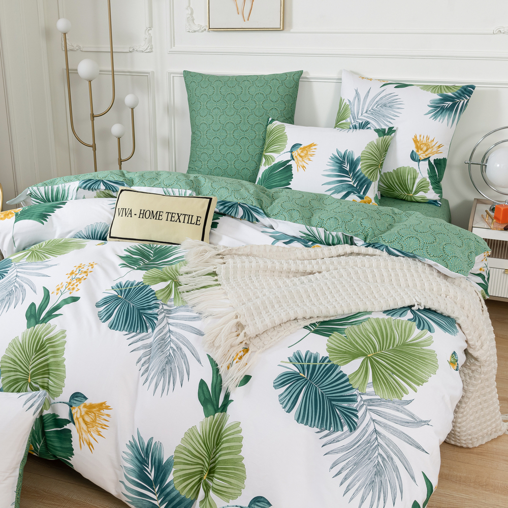 Комплект постельного белья Делюкс Сатин 100% хлопок на резинке LR449