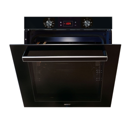 Электрический духовой шкаф встраиваемый GINZZU HOE-248 91л, черный с дисплеем, конвекцией, грилем