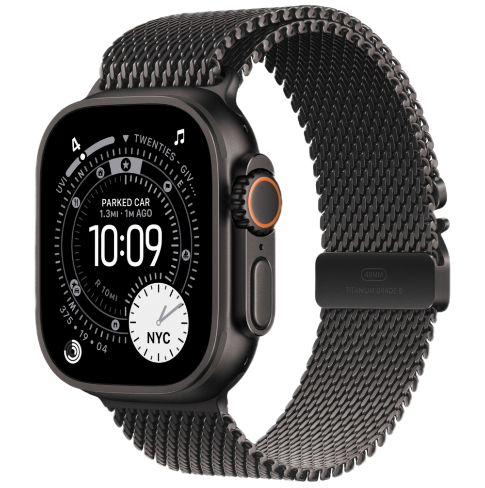 Часы Apple Watch Ultra 3 GPS + Cellular 49mm Black Titanium Case, Milanese Loop (Black Titanium) M