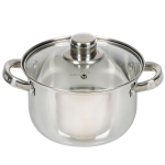 Кастрюля нерж, 2.9 л, с крыш, крышка стекло, DNN3, SD-A17-18