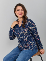 Блузка БЛ-22/синийремни-цепи