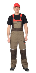 Полукомбинезон "Мега" св.коричн. с коричн. и красным