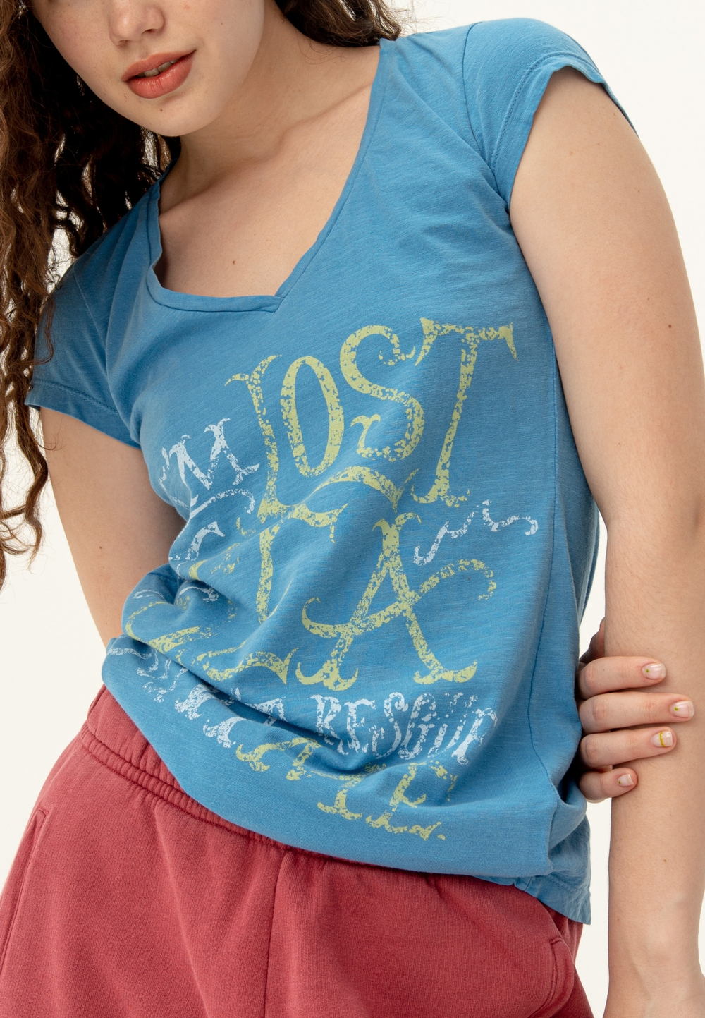 Футболка Bowery NYC Slub "Lost Of Sea" Vintage Blue