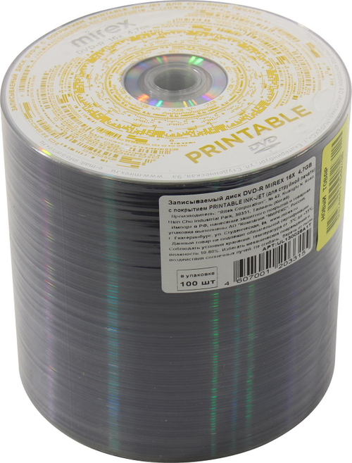 DVD-R Disc Mirex   4.7Gb  16x (technology), printable  &lt;203315&gt;