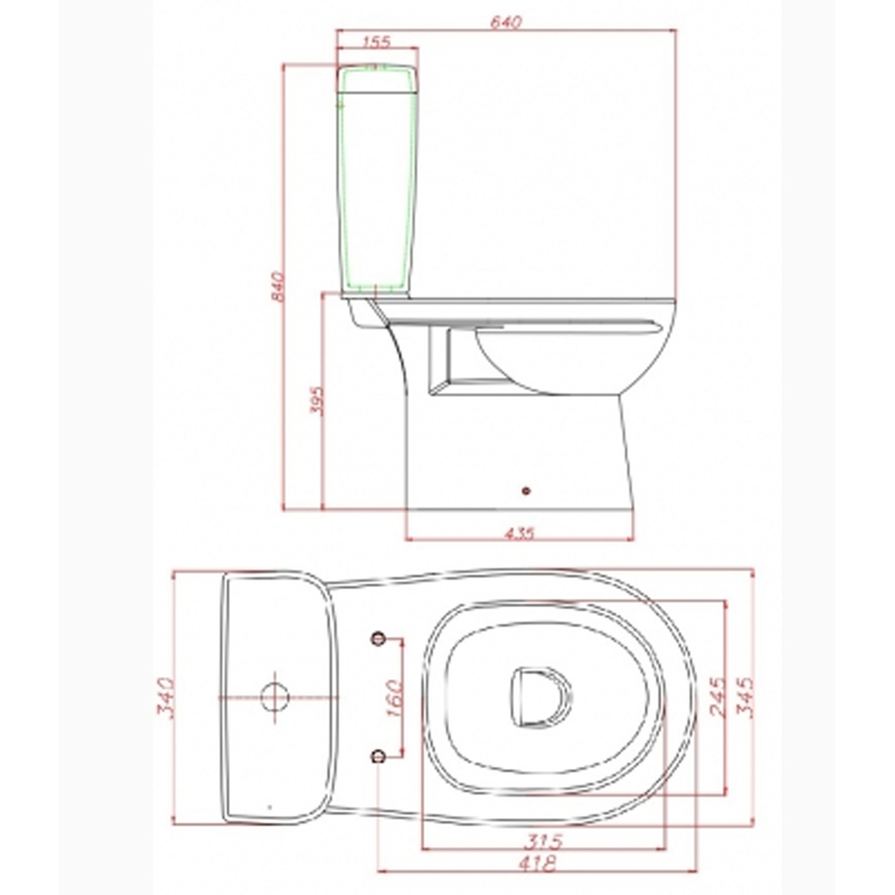 Унитаз-компакт "Альбано" R МЛ безободковый (ниж.подв.,гор.выпуск,сид.дюро.м/лифт, 2кн.арм.) КЕРАМИН