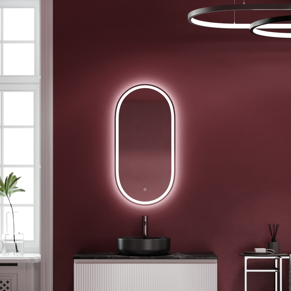 Зеркало с подсветкой Sancos Oval 450х900 мм