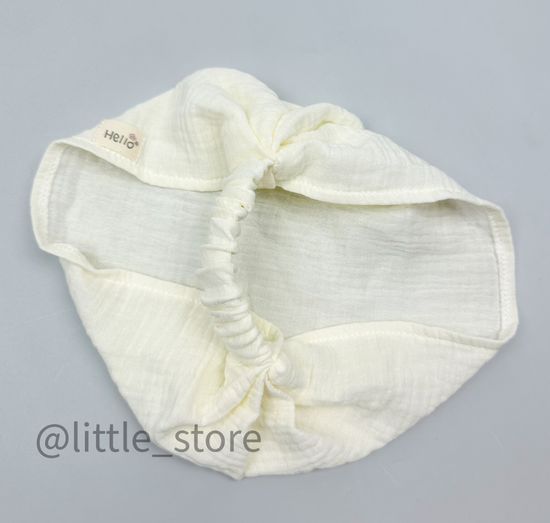 Косынка муслиновая "Hello" молочная